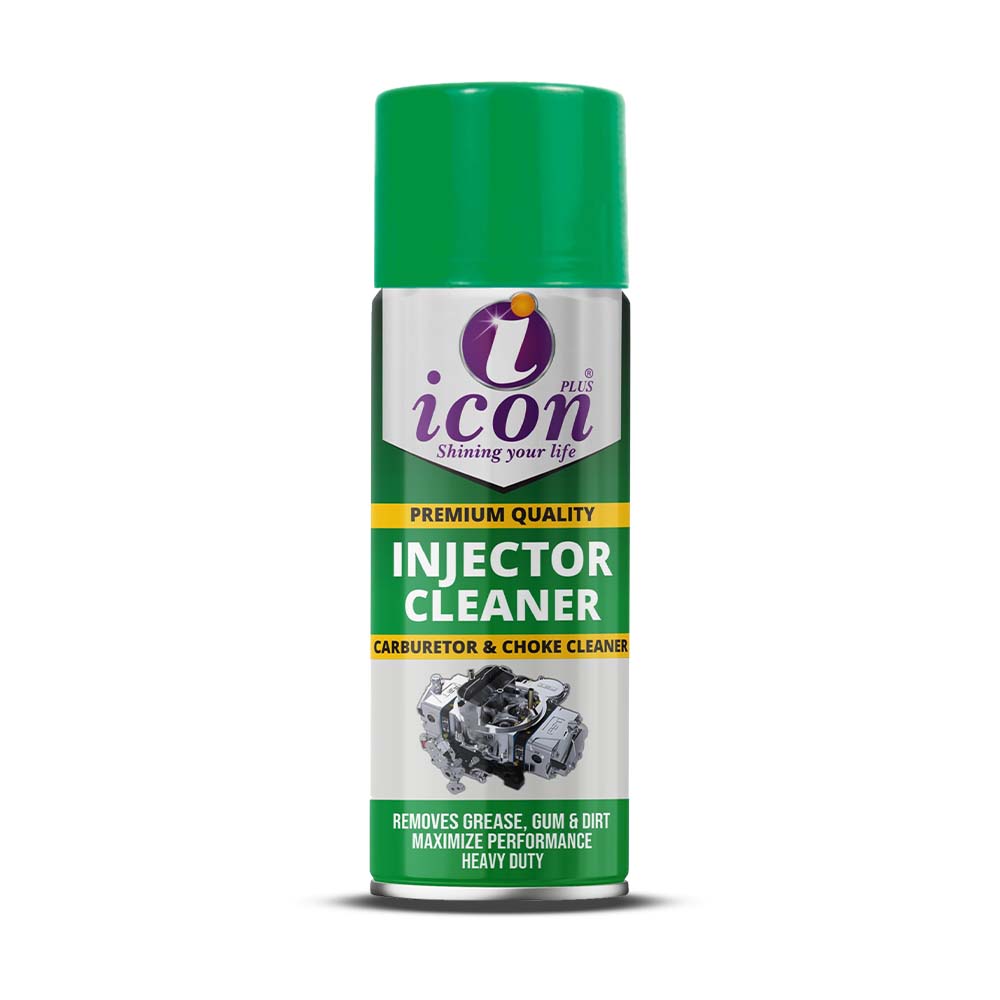 Icon Plus Injector Cleaner – fast-acting carburetor and fuel system cleaner for cars and motorcycles, restores engine power and improves fuel economy, available in 200ml, 400ml, and 550ml