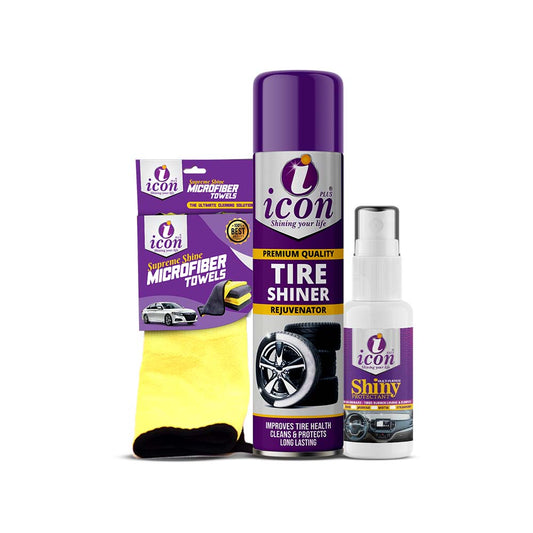 Icon Plus car detailing bundle – complete car cleaning and polishing kit for interior and exterior shine, deep cleaning, and professional finish.