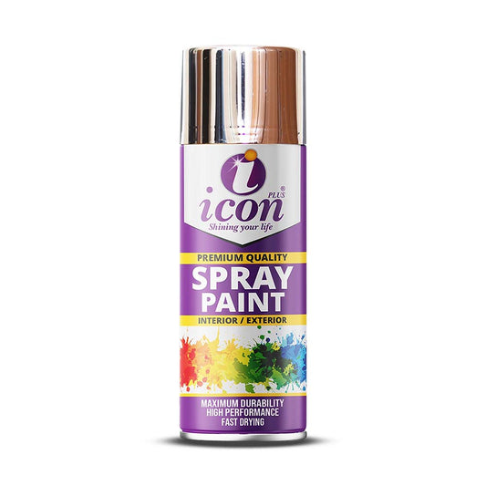 Icon Plus Bright Chrome Spray Paint 300ml – high-gloss reflective metallic finish for cars, motorcycles, and automotive projects