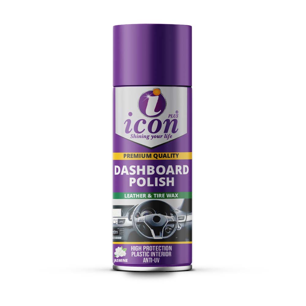 Icon Plus Dashboard Polish Jasmine – car interior protectant and cleaning spray for dashboards, vinyl, and plastic surfaces with fresh jasmine scent
