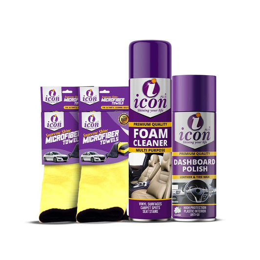 nterior car shine bundle – complete cleaning and polishing kit for dashboards, seats, and interior surfaces to restore shine and freshness.