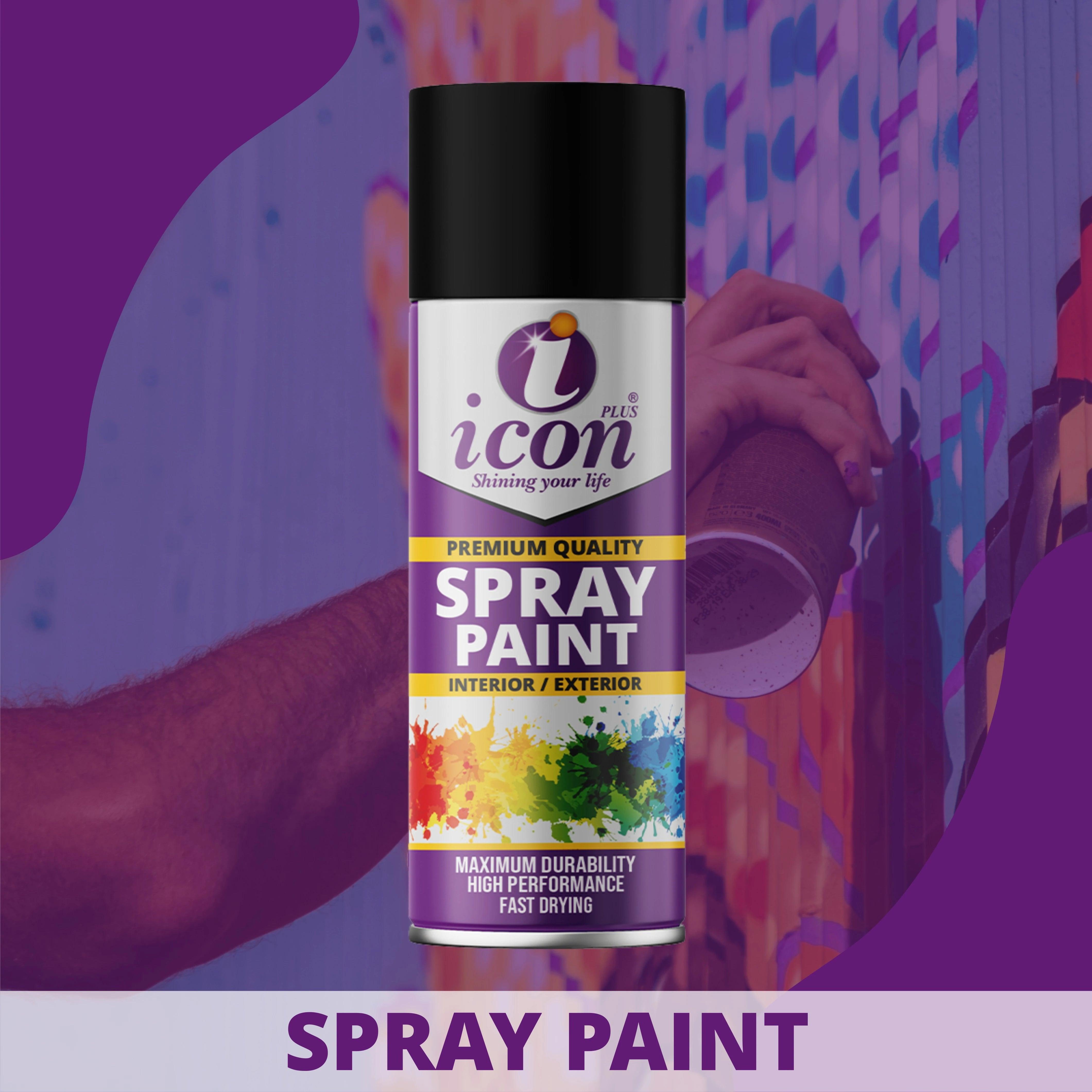 Matt Black Spray Paint 300ml - Icon Plus International