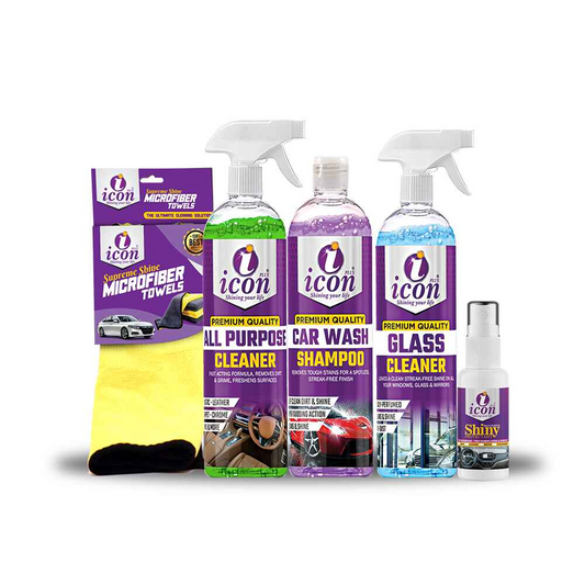 Icon Plus Pack of 5 Shine Bundle | Complete Car Cleaning & Shine Kit