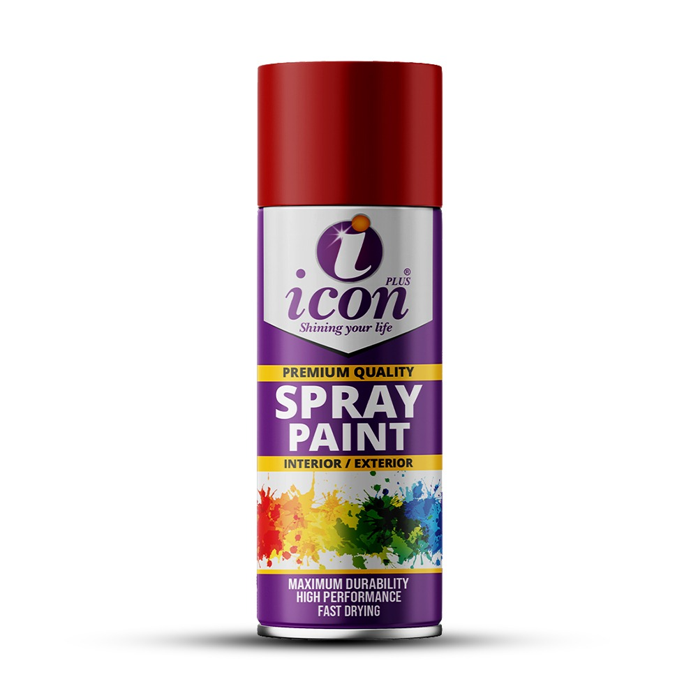 Icon Plus Scarlet Red Spray Paint 300ml: Add a Bold Pop of Color