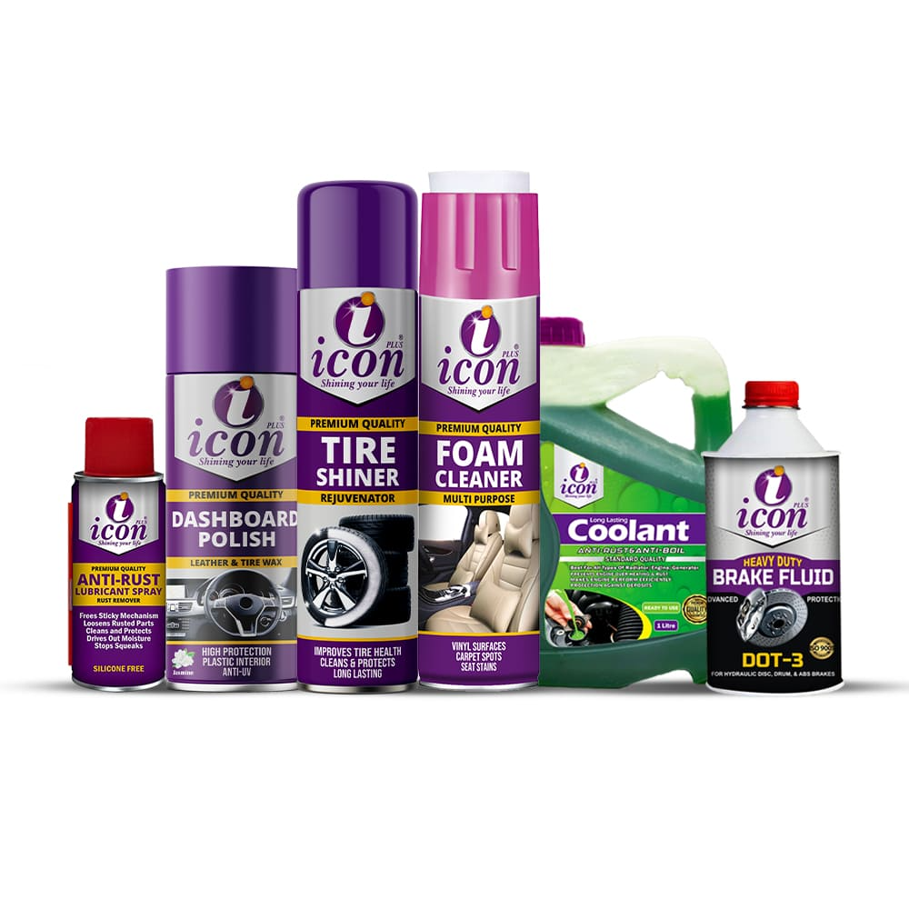 Icon Plus Premium Car Care & Maintenance Kit ā complete vehicle cleaning, detailing, and protection set for long-lasting shine and performance.