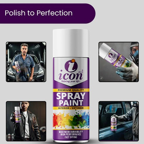 Icon Plus White Spray Paint 300ml: Crisp, Clean Color for Any Surface