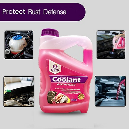 ICON PLUS ANTI-RUST COOLANT. It as a corrosion inhibitor for cooling systems. anti freeze anti rust anti boil anti foam best for car engine best for car radiator more efficent then water