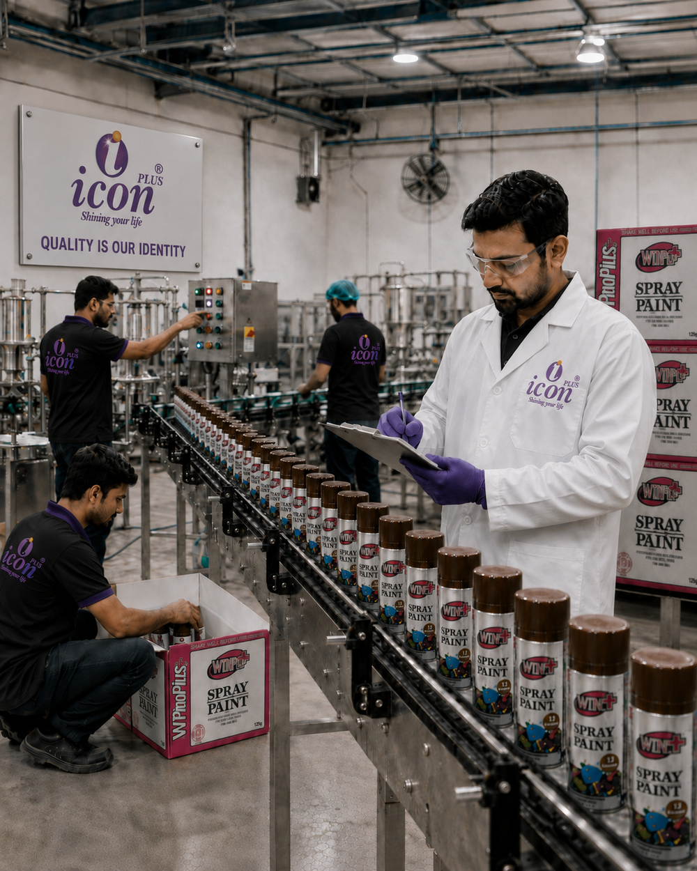IconPlus Industries manufacturing facility and production line