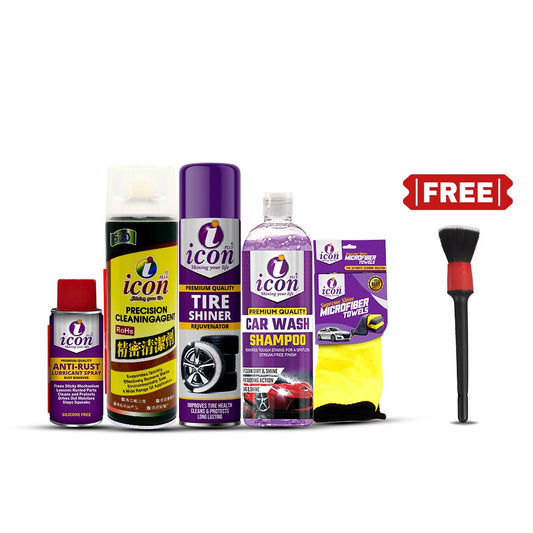 ICON Plus Monsoon Bike Care Bundle – 6-in-1 Motorcycle Detailing Kit | ICON Plus Monsoon Bike Care Bundle – 6-in-1 Motorcycle Detailing Kit