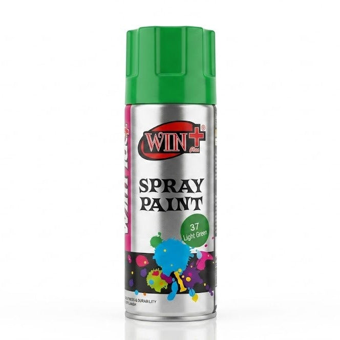 WinPlus Light Green Spray Paint 300ml fast drying aerosol paint with glossy finish for multi-surface use