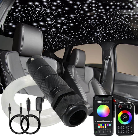 DC12V 6W RGBW Car Roof Star Lights APP LED Fiber Optic Star Starry Sky Ceiling Decorative Lamp