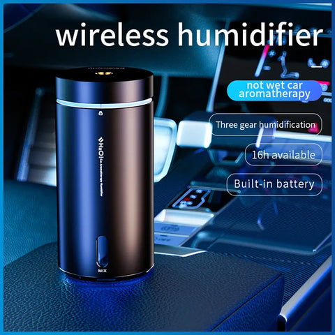Car Air Humidifier Aluminium Alloy Essential Oils Diffuser 300ml Air Freshener