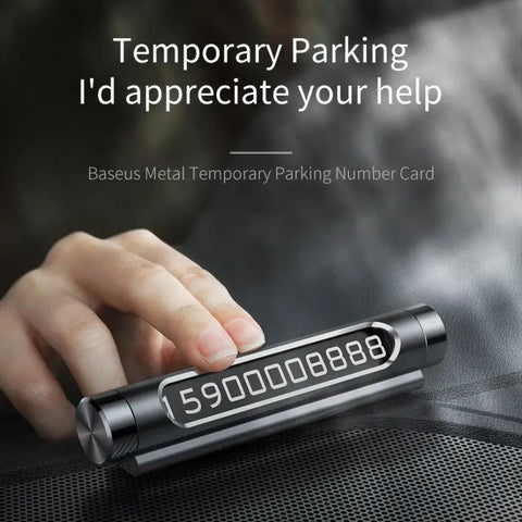 Universal Metal Car Temporary Parking Card