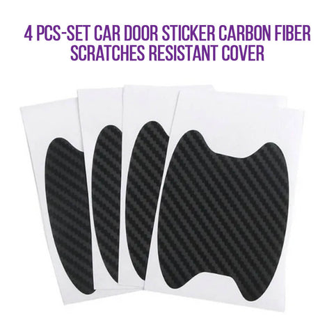 4 Pcs-Set Car Door Sticker Carbon Fiber Scratches Resistant Cover