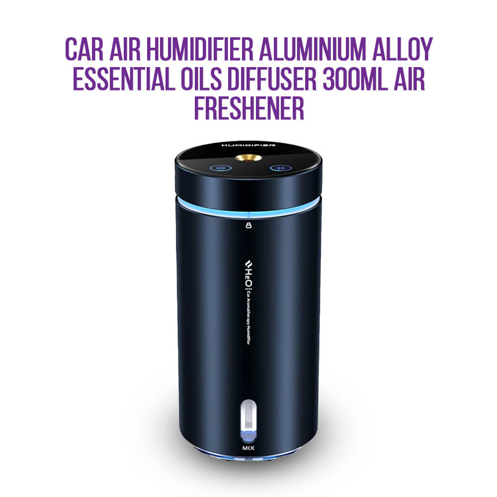 Car Air Humidifier Aluminium Alloy Essential Oils Diffuser 300ml Air Freshener
