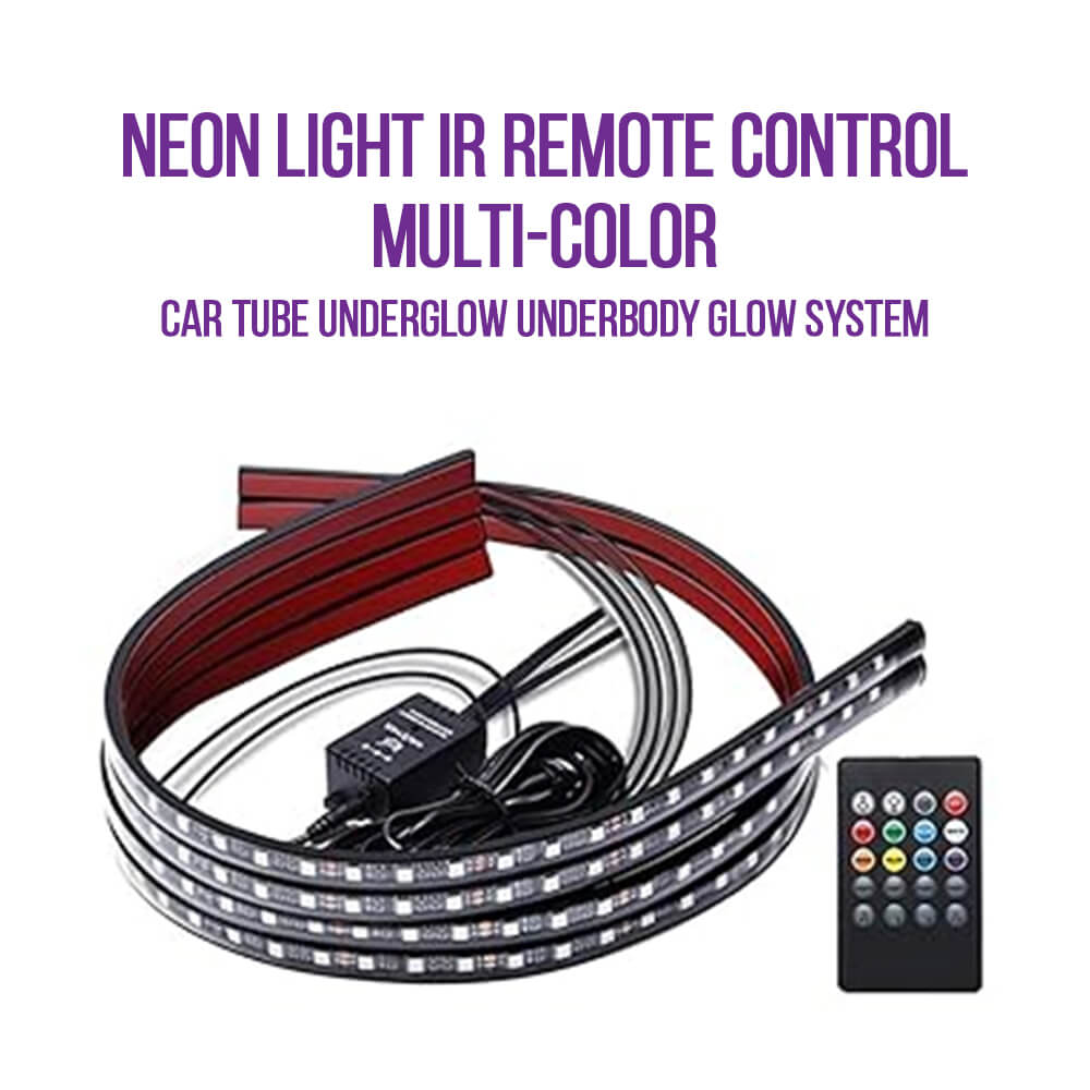 Car Tube Underglow Neon Lights IR Remote Control Multi-Color