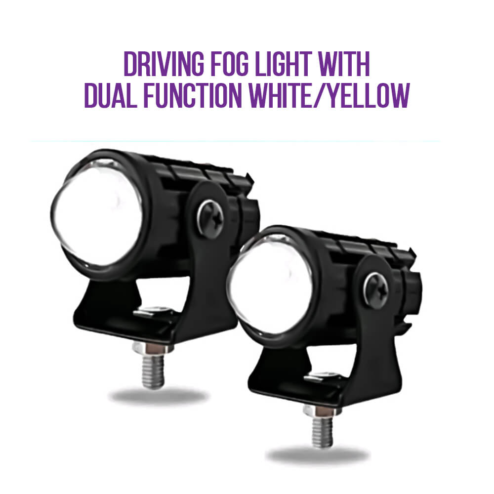 Mini Driving Fog Light With Dual Function White/Yellow