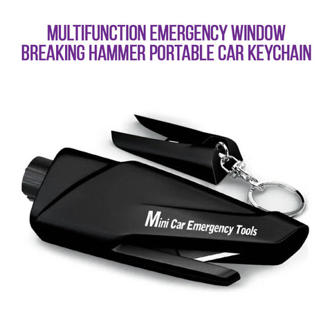 Multifunction Emergency Window Breaking Hammer Portable Car Keychain