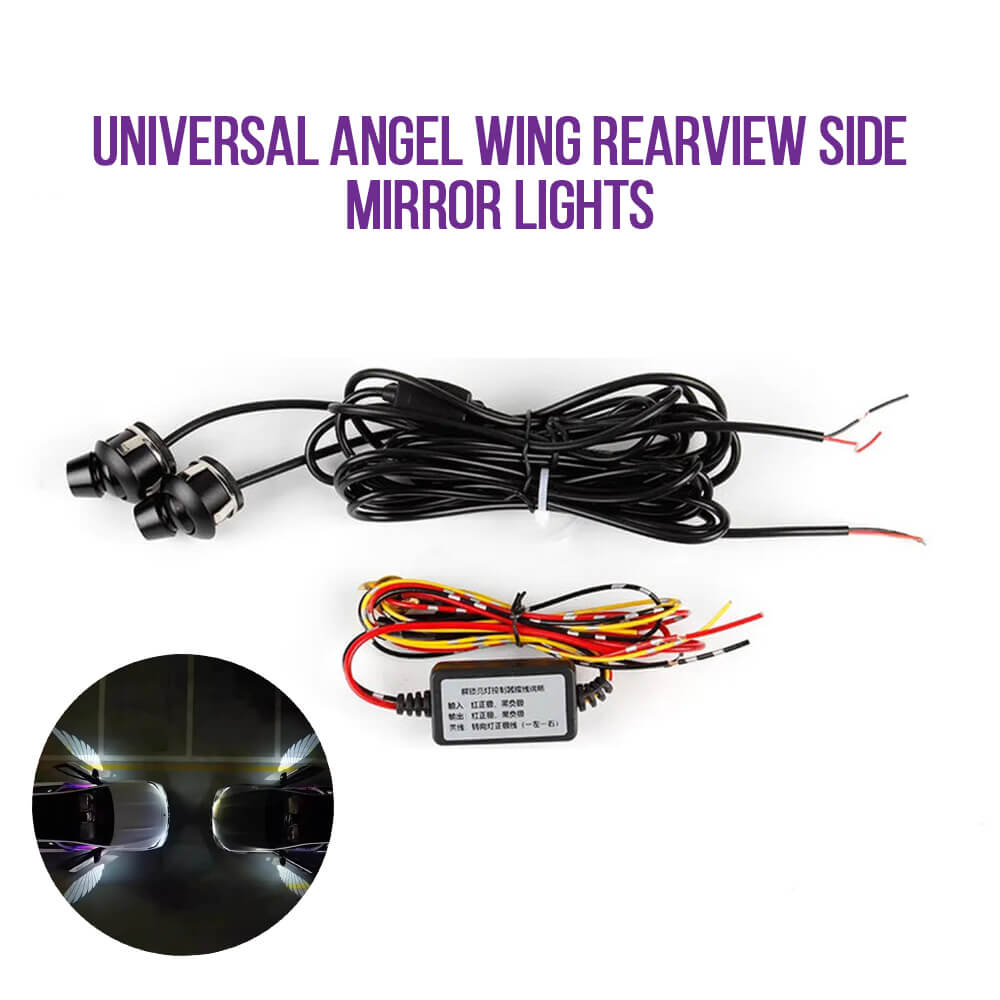 Universal Angel Wing Rearview Side Mirror Lights